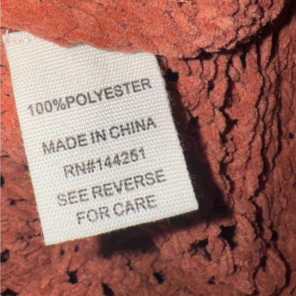 Jessica Simpson Open Knit Poncho Sweater Cropped SweaterMauve Size Med - Picture 6 of 11